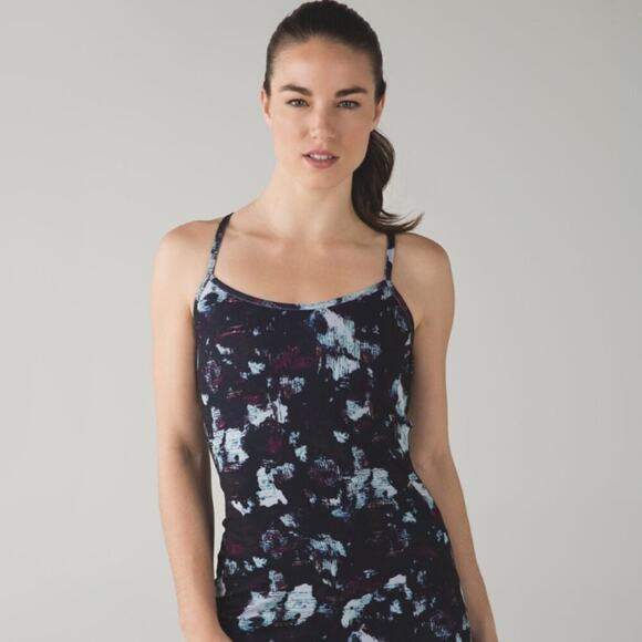 Lululemon Power Y Tank *Luon Static Blossom Multi Size 8 - Picture 1 of 11